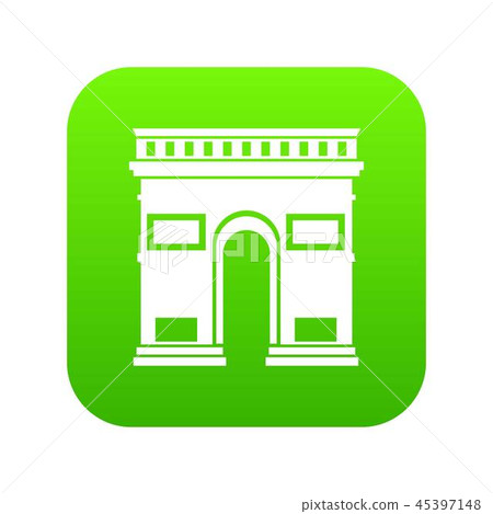 Triumphal arch icon digital green Triumphal arch icon digital green 45397148