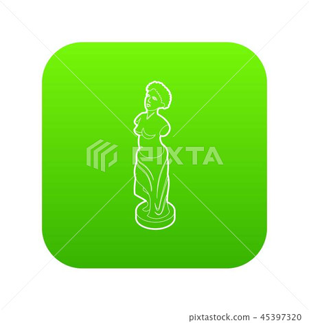 Statue icon green vector Statue icon green vector 45397320