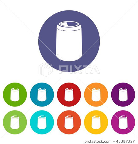Opened bucket icon, simple style 45397357