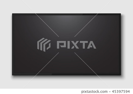 Realistic TV screen. 45397594