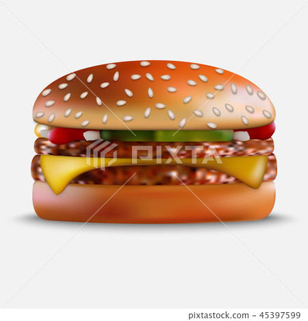 Burger on white background 45397599
