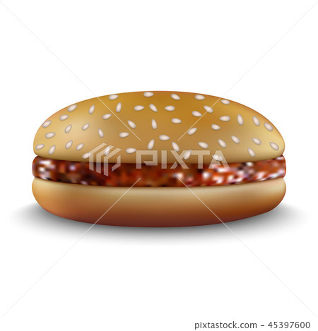 Burger on white background Burger on white background 45397600