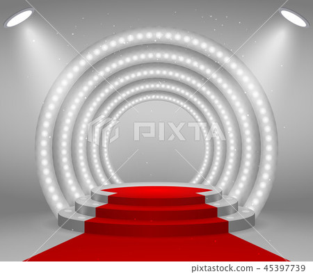 Stage with lights for awards ceremony 45397739