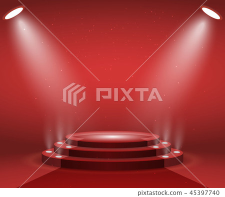 Stage with lights for awards ceremony 45397740