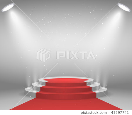 Stage with lights for awards ceremony 45397741