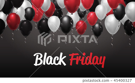 black friday special offer sale poster colorful air balloons over gray background shopping flyer black friday special offer sale poster colorful air balloons over gray background shopping flyer 45400327