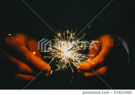 Sparkler Fire In Hand Sparkler Fire In Hand 45401966