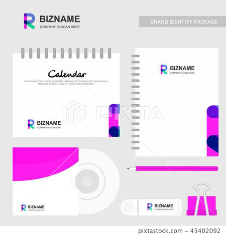 Company design brochure with stationary items Company design brochure with stationary items 45402092