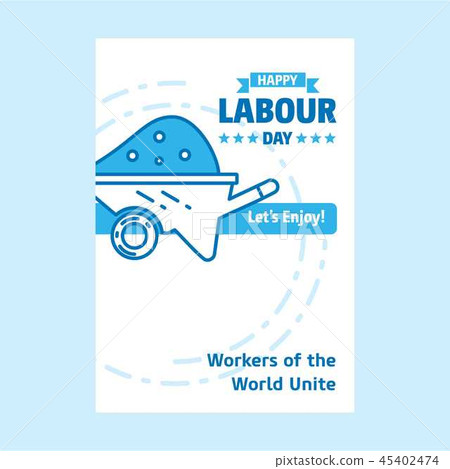 Happy Labour day design with white 45402474