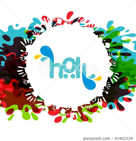 happy holi festival white holi background - Stock Illustration [45402529] -  PIXTA