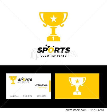 Business card of sports Cup Winner Business card of sports Cup Winner 45403281