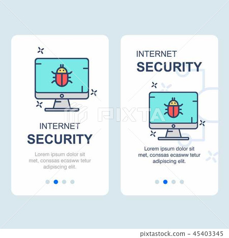 Cyber security banner design vector Cyber security banner design vector 45403345