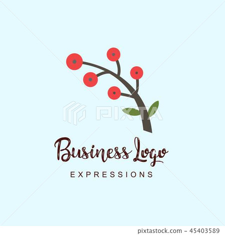Plant stem logo typography light background vector Plant stem logo typography light background vector 45403589