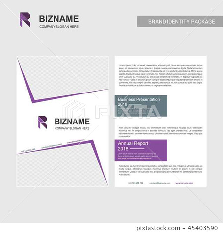 Professional Brochure R logo slogan elegant design 45403590