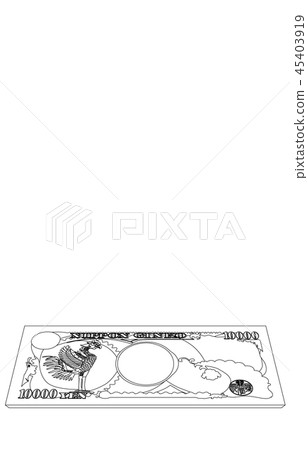 Japan yen 10,000 yen bill diagonal line back Japan yen 10,000 yen bill diagonal line back 45403919