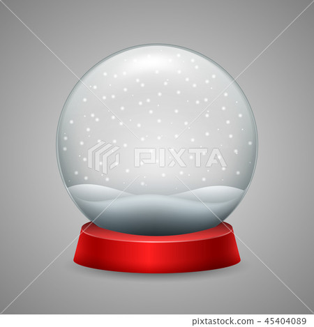 Christmas snow globe with snowfall 45404089