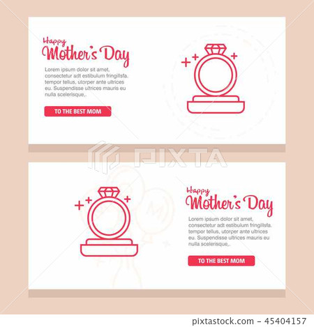 Mother's day greeting card with flowers background 45404157
