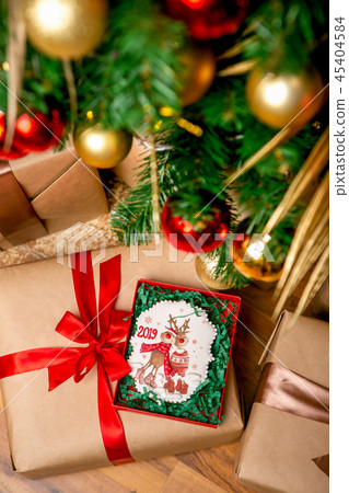 Cookie with deers and numbers 2019 Cookie with deers and numbers 2019 45404584
