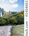 Suspension bridge of Tarakyo and valley scenery of Makita River 45404663