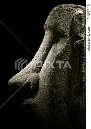 Black background moai statue Black background moai statue 45404746