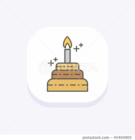 Mother's day colorful cake icon light candle 45404905