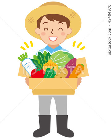 農民和蔬菜的盒子 農民和蔬菜的盒子 45404970