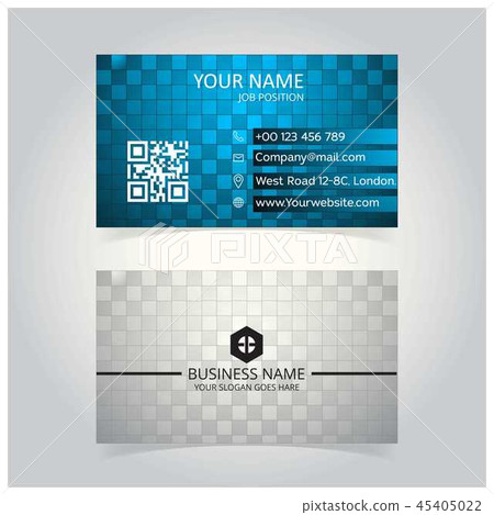Abstract Blue Gray Glowing Business Card template 45405022