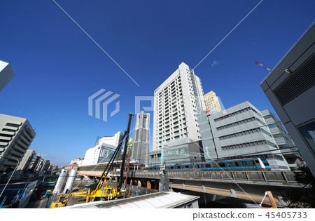 Yokohama cityscape of Japan We look at Sakuragicho Station or Yokohama landmark tower Yokohama cityscape of Japan We look at Sakuragicho Station or Yokohama landmark tower 45405733