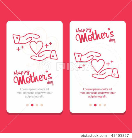 Mother's day greeting card flowers background 45405837