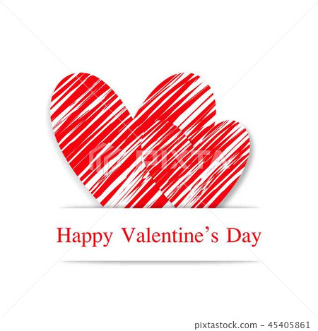 Happy Valentine's day card with heart Happy Valentine's day card with heart 45405861