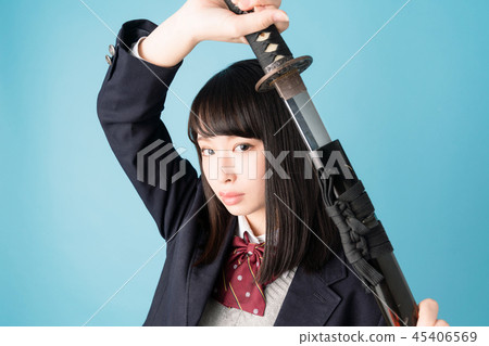 High school girl with a sword High school girl with a sword 45406569