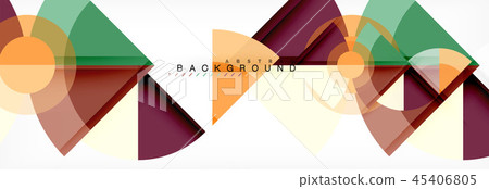 Triangles and circle geometric background Triangles and circle geometric background 45406805