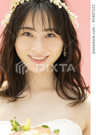 Woman marriage bridal image color back 45407222