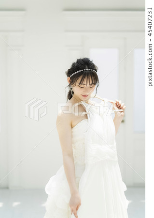 Woman marriage bridal image prom dress Woman marriage bridal image prom dress 45407231