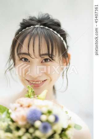 婦女婚姻新娘圖像 45407361