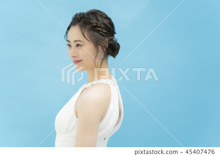 婦女婚姻新娘圖像顏色後面 婦女婚姻新娘圖像顏色後面 45407476