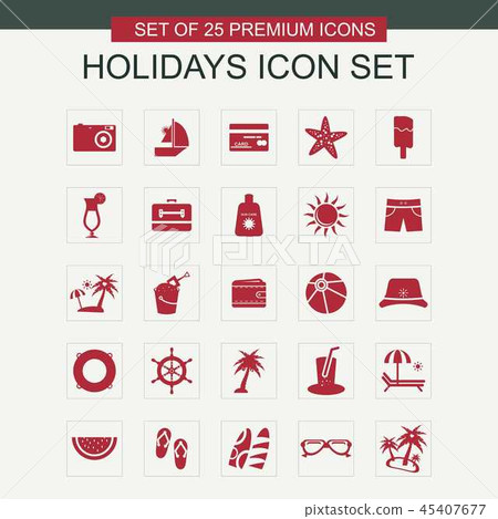 Holiday icons set vector Holiday icons set vector 45407677