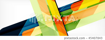 Abstract colorful lines, modern geometric background design 45407843