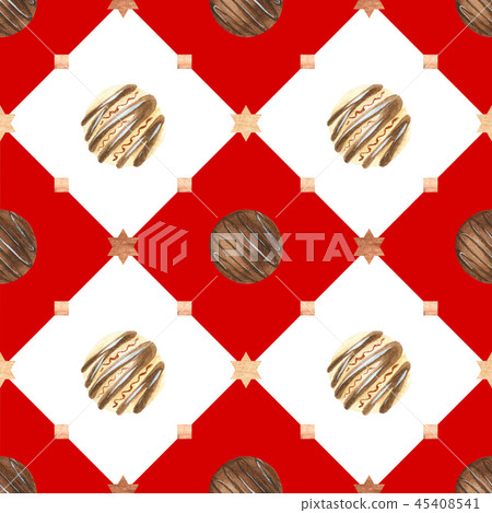 Sweet romantic pattern with chocolates and diamond 45408541
