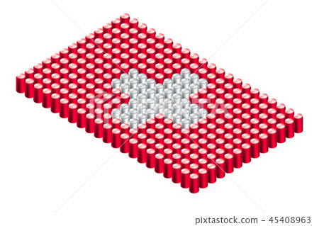 3D Isometric beverage can in row, Switzerland 3D Isometric beverage can in row, Switzerland 45408963