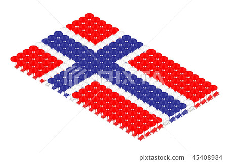 Isometric beach or deck chair with umbrella in row 45408984