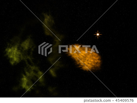 Being shone nebula. 3D rendering Being shone nebula. 3D rendering 45409576