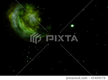Star field in space and a nebulae. 3D rendering Star field in space and a nebulae. 3D rendering 45409578