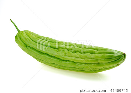 Bitter melon , Bitter gourd on white background 45409745