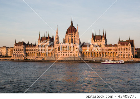 Budapest parliament building at sunset golden time 45409773