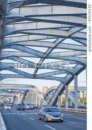 Road, automobile, Hangang Bridge, Dongji, Seoul 45410136