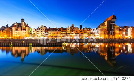 Night panorama of the Old Town of Gdansk, Poland Night panorama of the Old Town of Gdansk, Poland 45410225