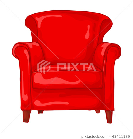 Colorful sketch soft armchair. 45411189