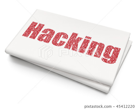 Safety concept: Hacking on Blank Newspaper... - Stock Illustration  [45412220] - PIXTA