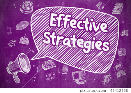 Effective Strategies - Business Concept on Speech Bubble. 45412368